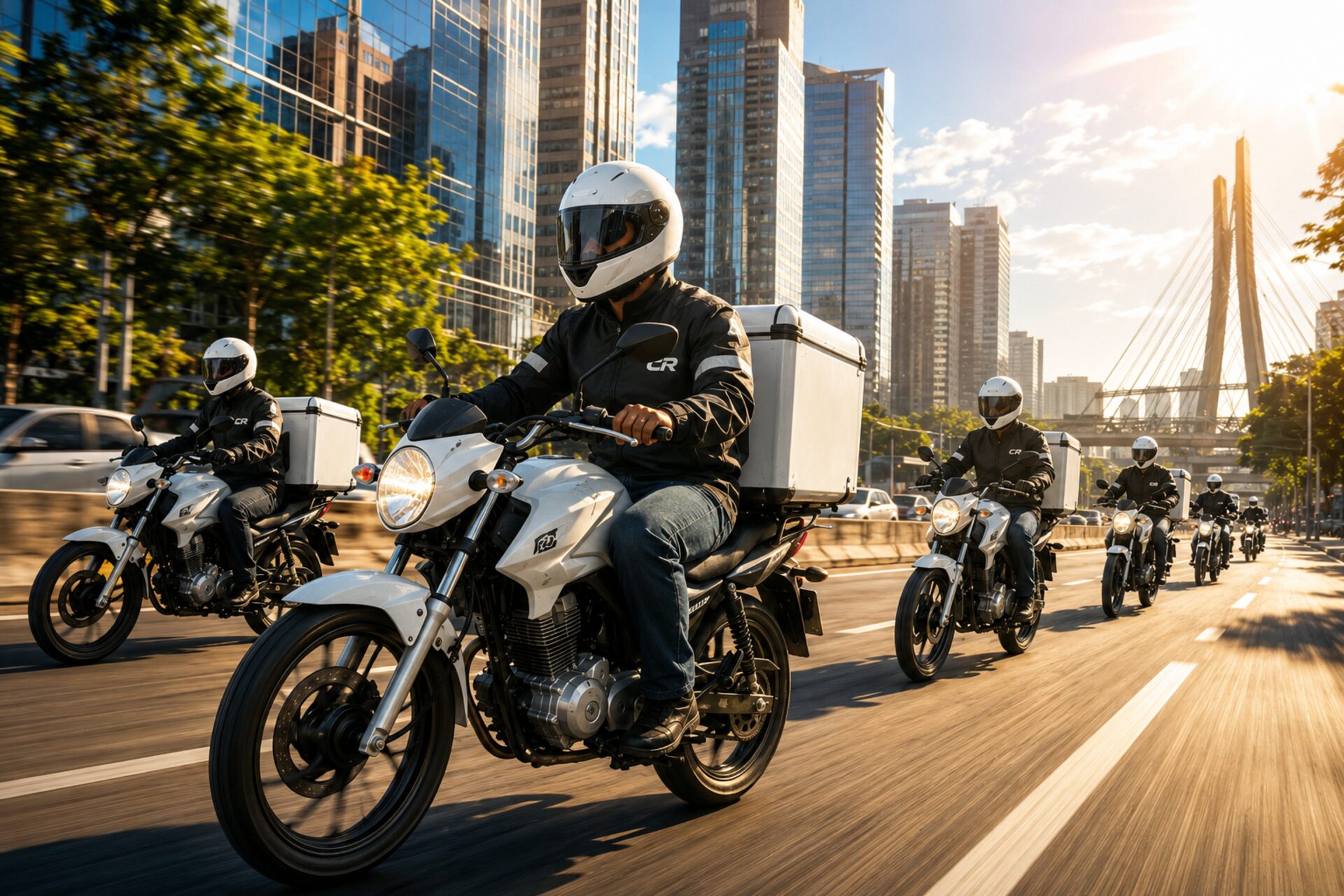 Motoboys MelMi em rota por São Paulo