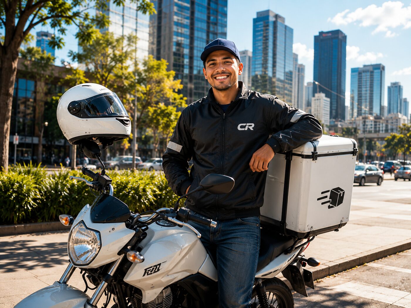 Motoboy MelMi pronto para saída